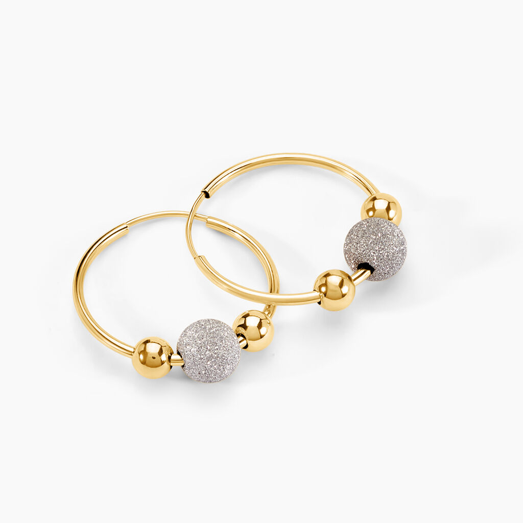 Créoles Ariel Or Bicolore - Boucles d'oreilles créoles Femme | Histoire d’Or