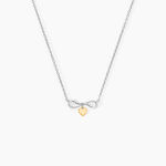 Collier Or Jaune et Argent Blanc Oxyde De Zirconium - Colliers Femme | Histoire d&rsquo;Or