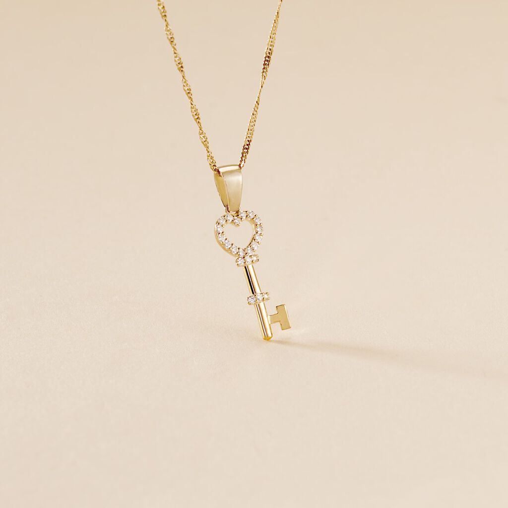 Pendentif Gatiane Or Jaune Oxyde De Zirconium - Pendentifs Femme | Histoire d&rsquo;Or