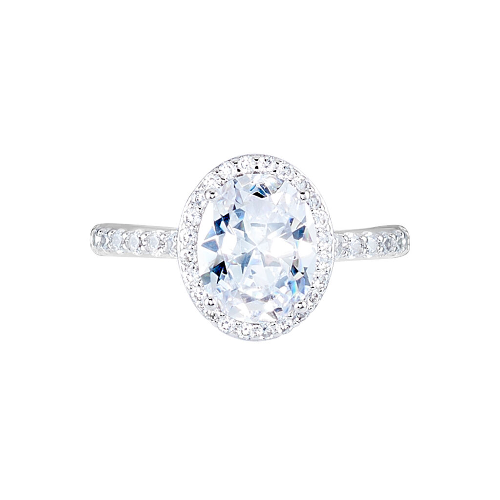 Bague Solitaire Adeodat Argent Oxyde De Zirconium - Bagues solitaires Femme | Histoire d&rsquo;Or
