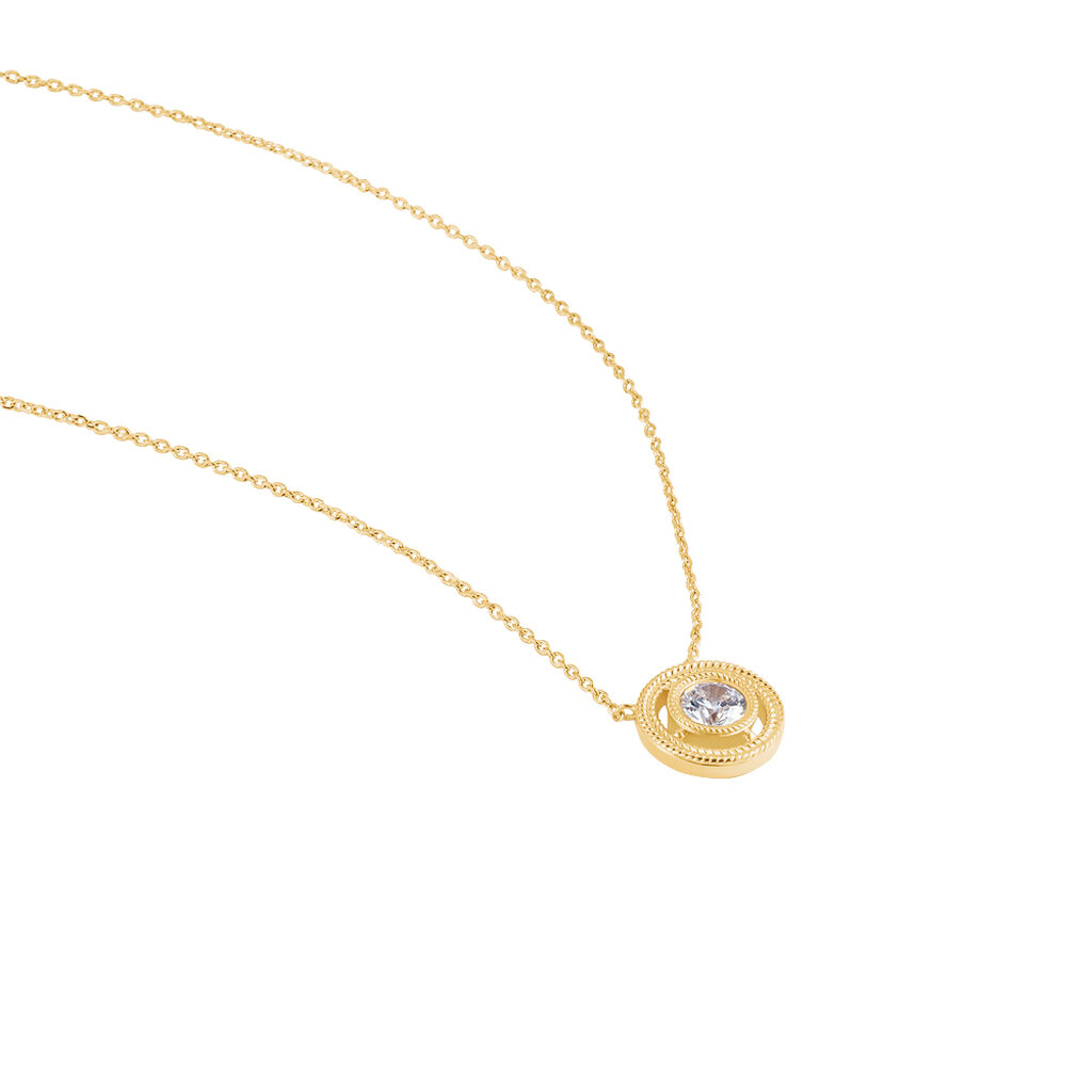 Collier Plaqué Or Jaune Magdalaine Oxyde De Zirconium - Colliers Femme | Histoire d’Or