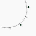 Collier Clova Argent Blanc Oxyde De Zirconium Pierre De Synthese - Colliers fantaisie Femme | Histoire d&rsquo;Or