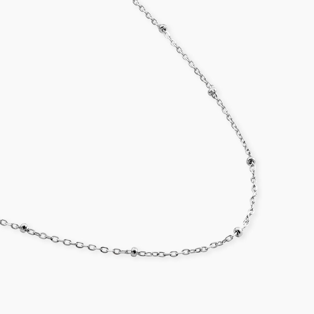 Collier Madiha Argent Blanc - Bijoux sans pierre Femme | Histoire d&rsquo;Or