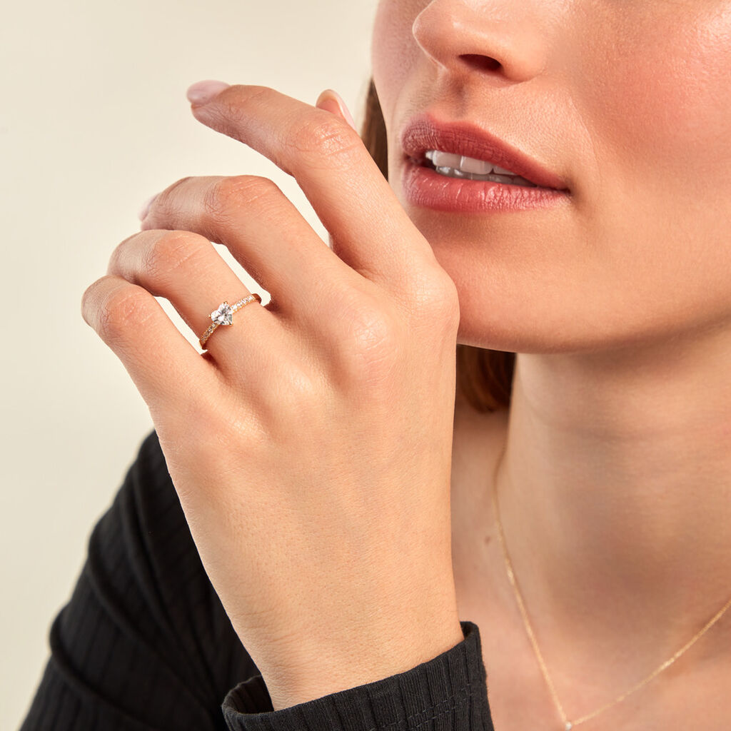Bague Ciriaco Or Jaune Oxyde De Zirconium - Bagues solitaires Femme | Histoire d’Or