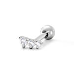 Piercing D'oreille Unitaire Delphie Argent Blanc Oxyde De Zirconium - Piercings d'oreilles Femme | Histoire d&rsquo;Or