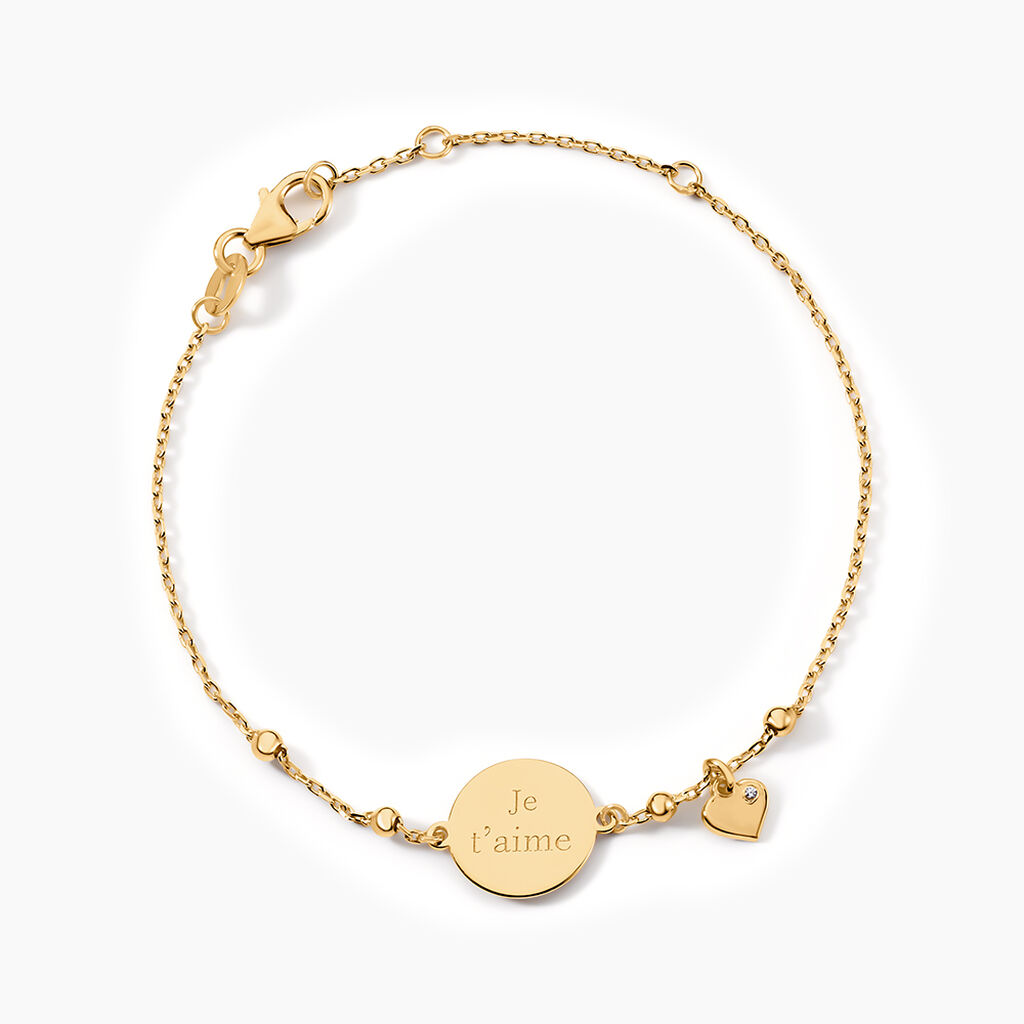 Bracelet Plaqu&eacute; Or Fulvian Oxyde De Zirconium - F&ecirc;te des m&egrave;res Femme | Histoire d&rsquo;Or