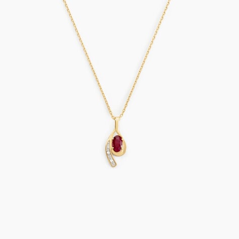 Collier Emotion Or Jaune Rubis Diamant - Colliers Femme | Histoire d&rsquo;Or