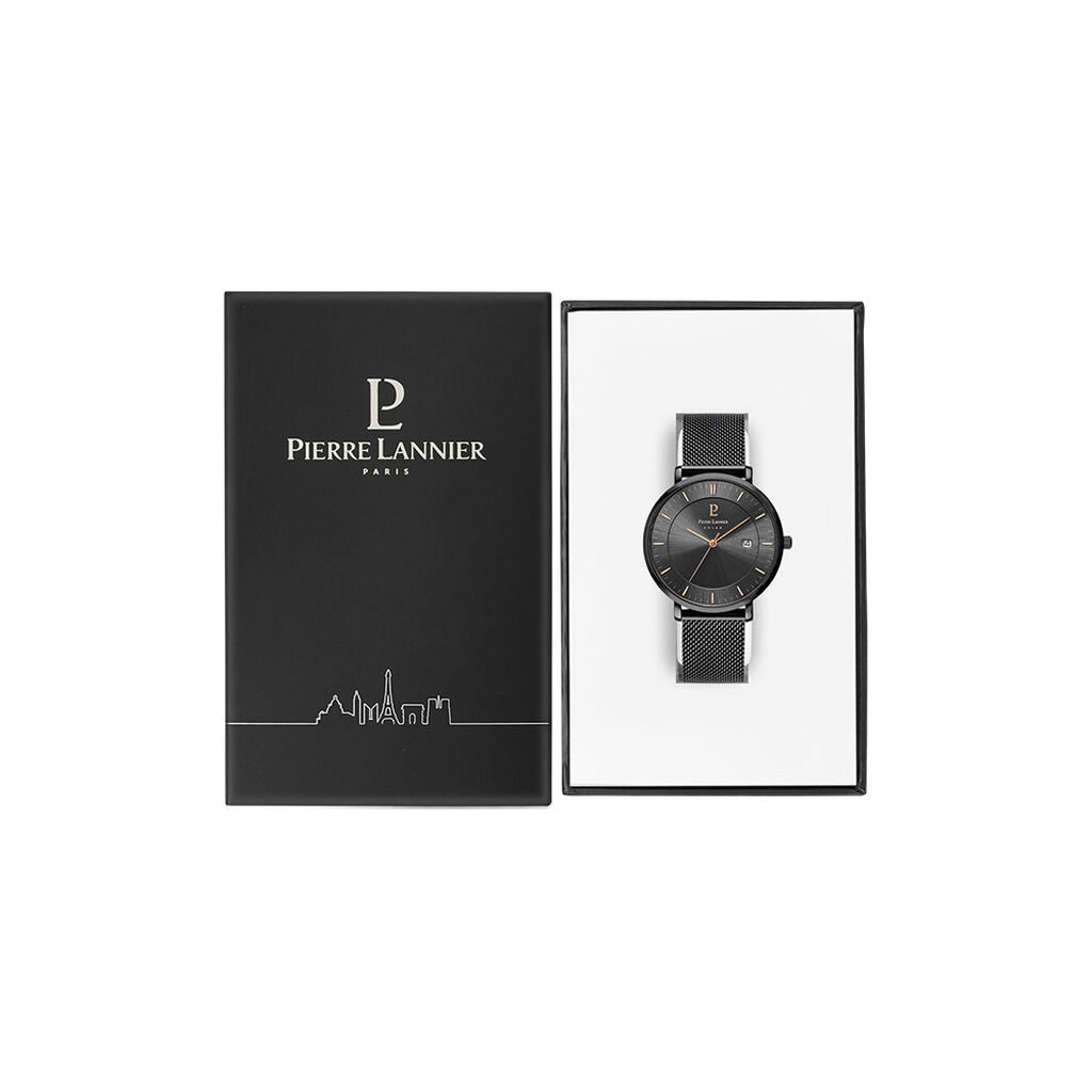 Montre Pierre Lannier Inti Noir - Montres Homme | Histoire d&rsquo;Or