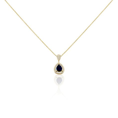Collier Brigita Plaqué Or Pierre De Synthese Et Oxyde De Zirconium - Colliers fantaisie Femme | Histoire d’Or