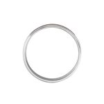 Alliance Camille Ruban Plat Or Blanc - Alliances Unisex | Histoire d&rsquo;Or