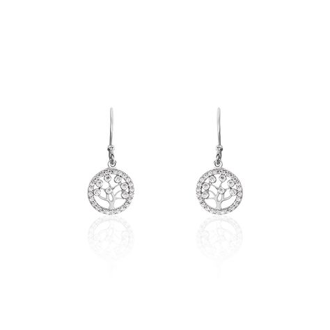 Boucles D'oreilles Pendantes Chimere Argent Blanc Oxyde De Zirconium - Boucles d'oreilles fantaisie Femme | Histoire d’Or