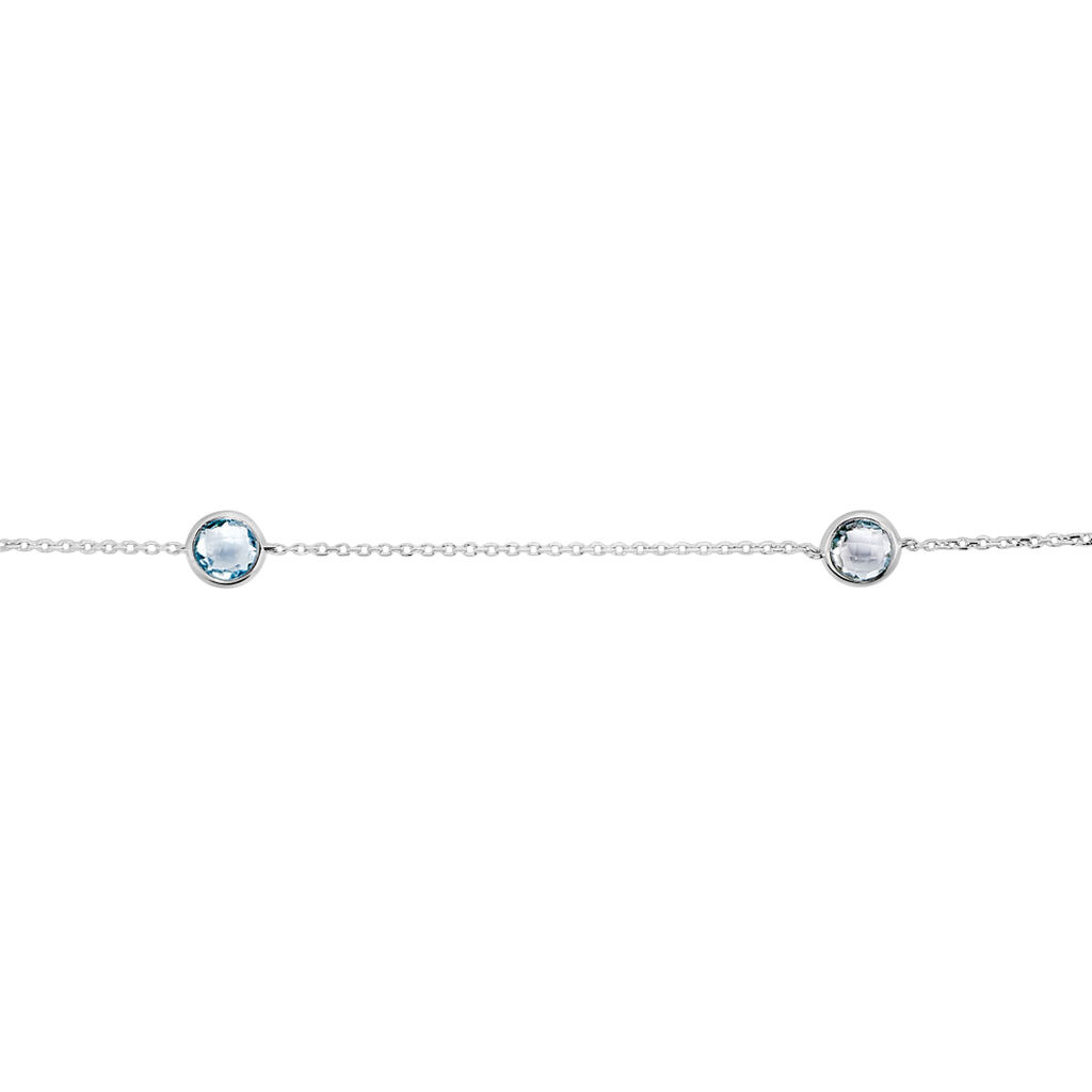 Bracelet Dennis Or Blanc Topaze - Bracelets Femme | Histoire d’Or