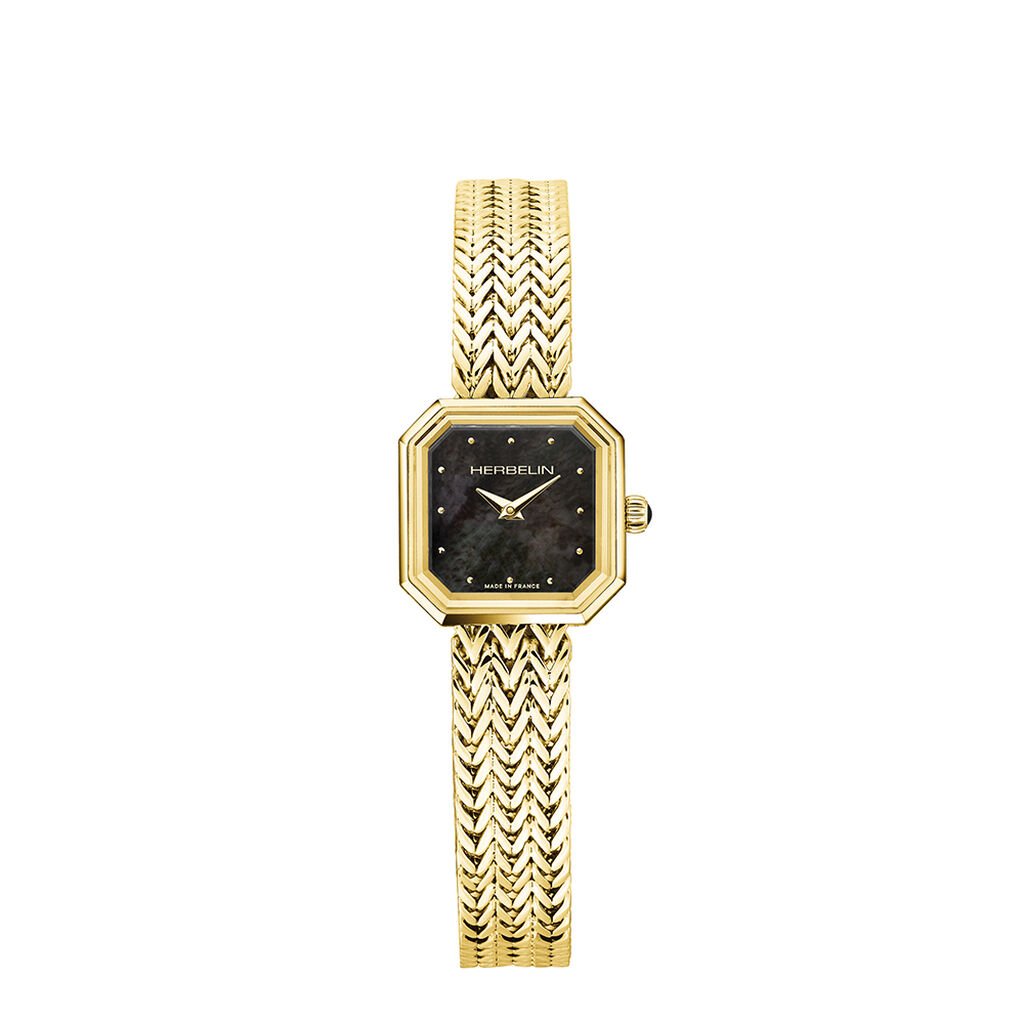 Montre Herbelin Octogone Nacre Noire - Montres Femme | Histoire d’Or