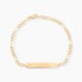 Bracelet Identité Bartolomee Maille Alternee 1/3 Or Jaune - Bracelets Communion Enfant | Histoire d’Or