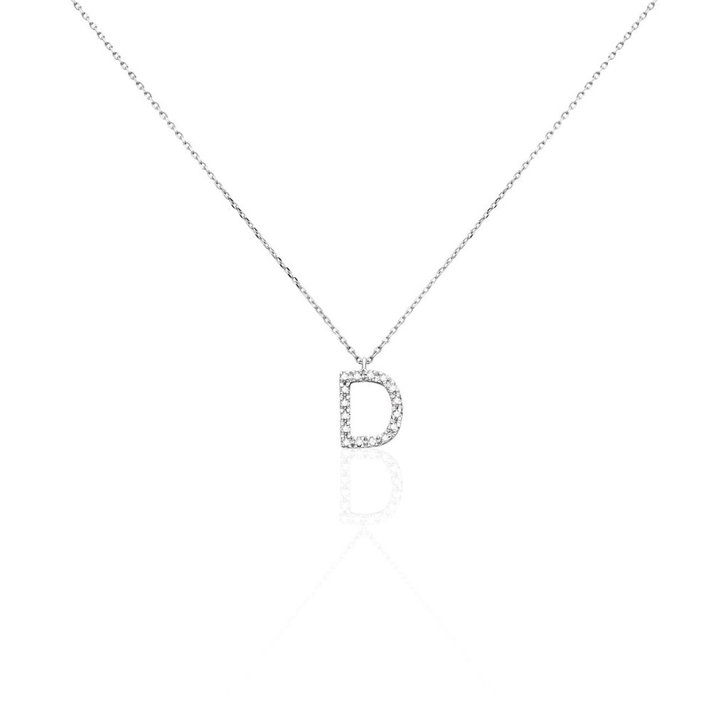 Collier Oran Or Blanc Diamant