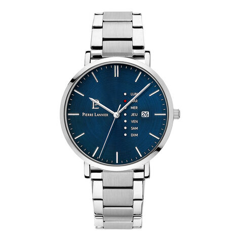 Montre Pierre Lannier Data Bleu - Montres Homme | Histoire d’Or