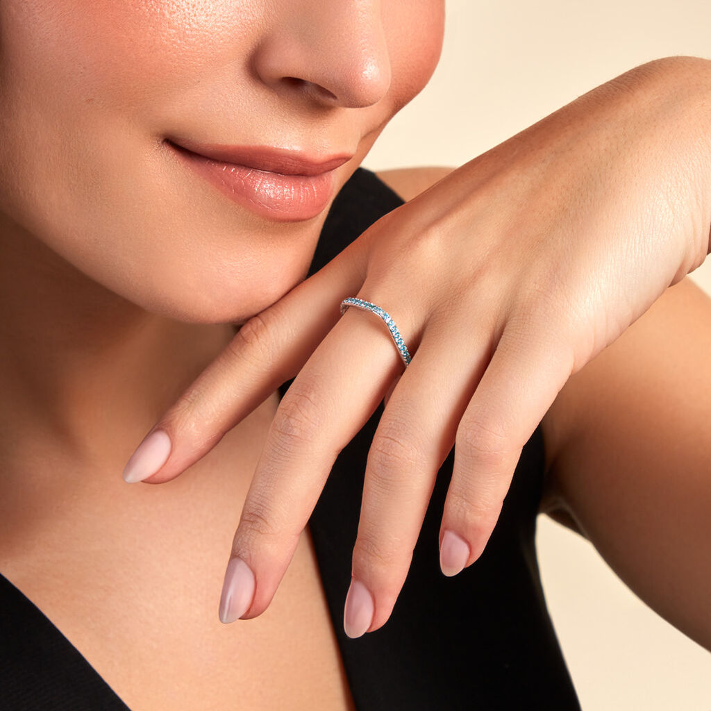 Bague Aeselya Argent Blanc Oxyde De Zirconium - Bagues avec pierre Femme | Histoire d&rsquo;Or