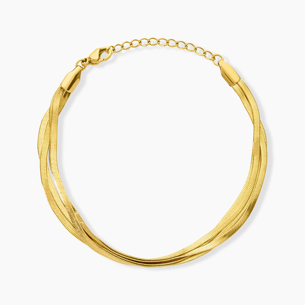 Bracelet Hania Acier Dor&eacute; - Bijoux sans pierre Femme | Histoire d&rsquo;Or