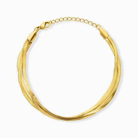 Bracelet Hania Acier Dor&eacute; - Bijoux sans pierre Femme | Histoire d&rsquo;Or