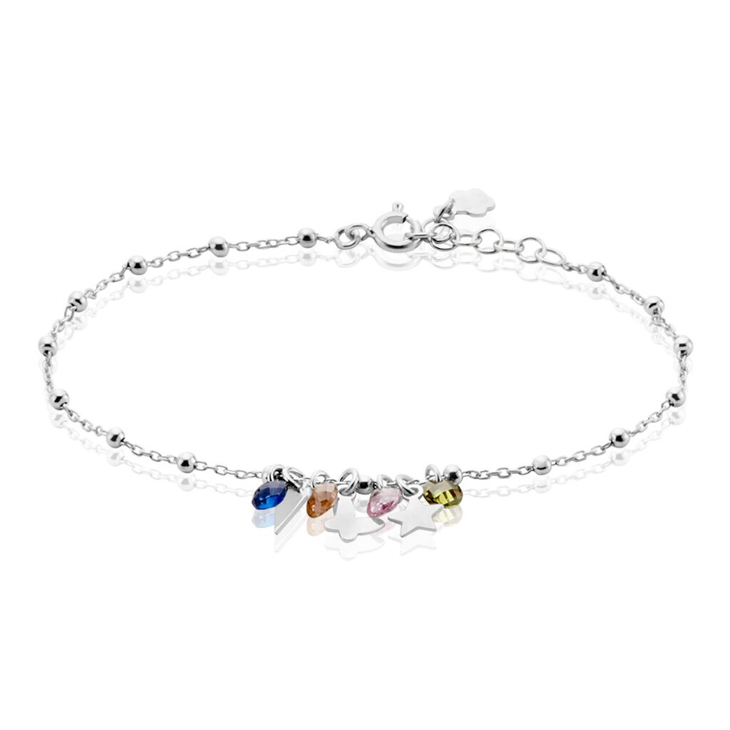 Bracelet Argent Blanc Paulino Pierres Artificelles - Bracelets Femme | Histoire d’Or