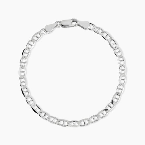 Bracelet Piato Argent Blanc - Bracelets cha&icirc;ne Homme | Histoire d&rsquo;Or