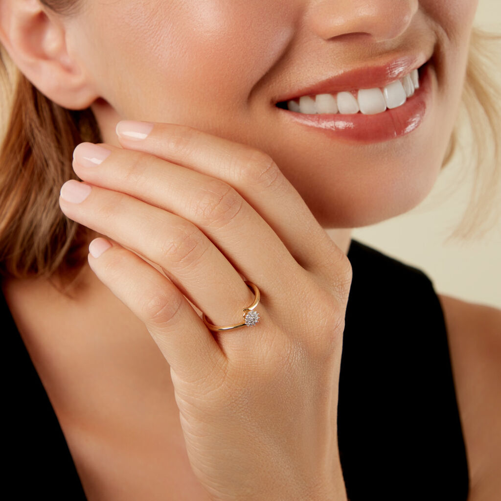 Bague Kimberleigh Or Jaune Diamant - Bagues solitaires Femme | Histoire d’Or