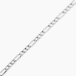 Bracelet Or Blanc Maille Altern&eacute;e 1/3 - Bracelets cha&icirc;ne Femme | Histoire d&rsquo;Or