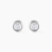 Boucles D'oreilles Puces Eden Serti Pneu Or Blanc Oxyde De Zirconium - Clous d'oreilles Femme | Histoire d’Or