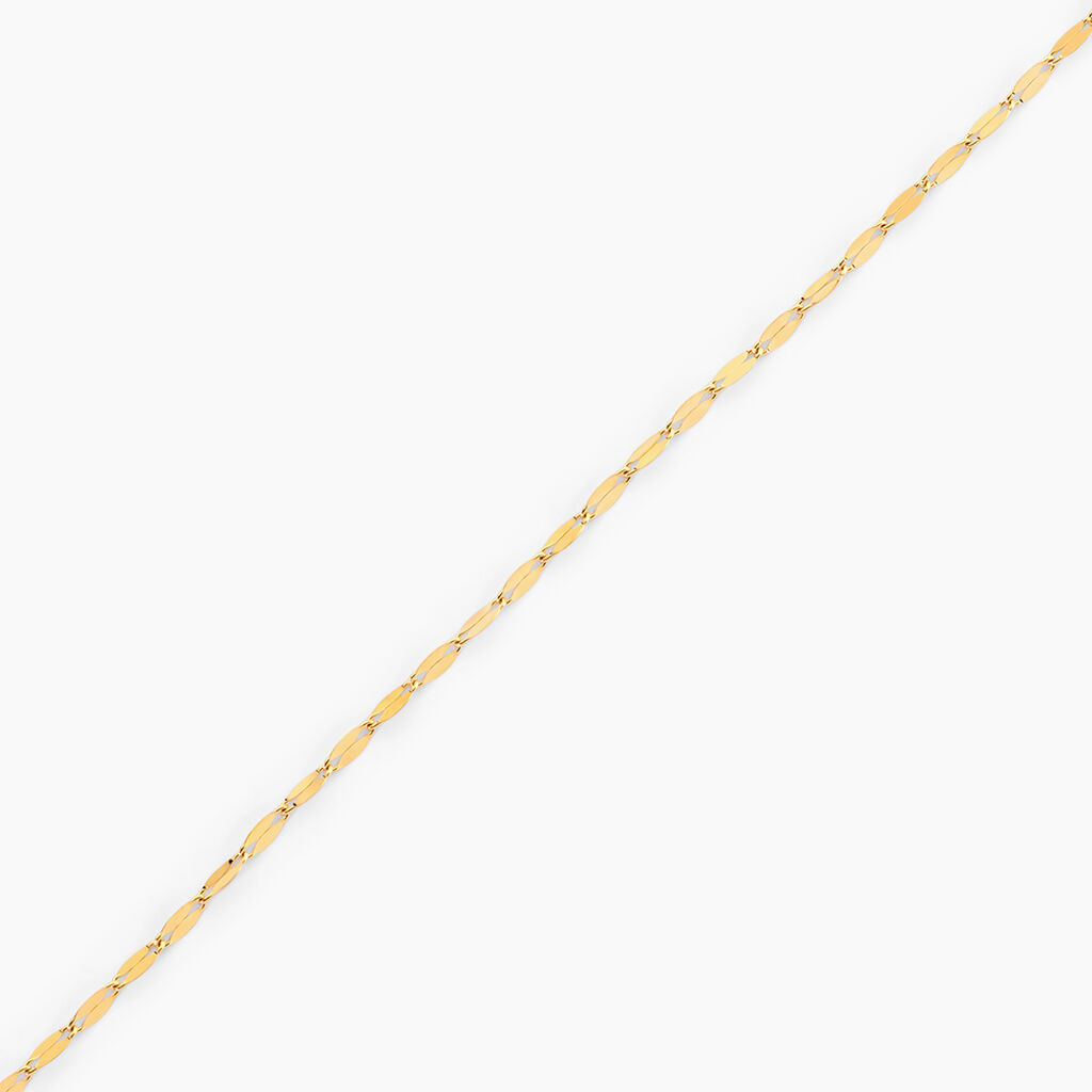 Cha&icirc;ne De Cheville Zaig Argent Dor&eacute; A L'Or 750/1000 - Cha&icirc;nes de cheville Femme | Histoire d&rsquo;Or