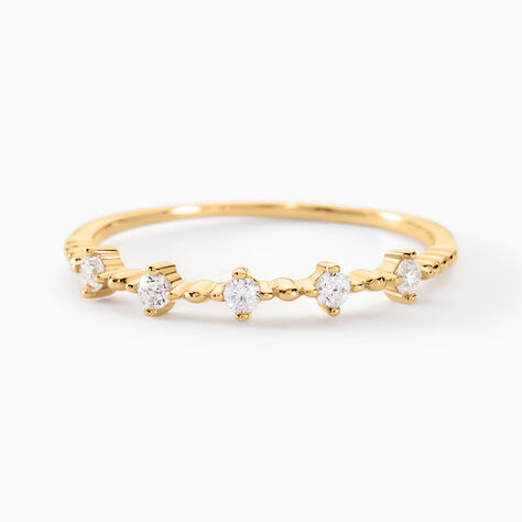 Bague Maximilienne Or Jaune Oxyde De Zirconium - Bagues avec pierre Femme | Histoire d’Or