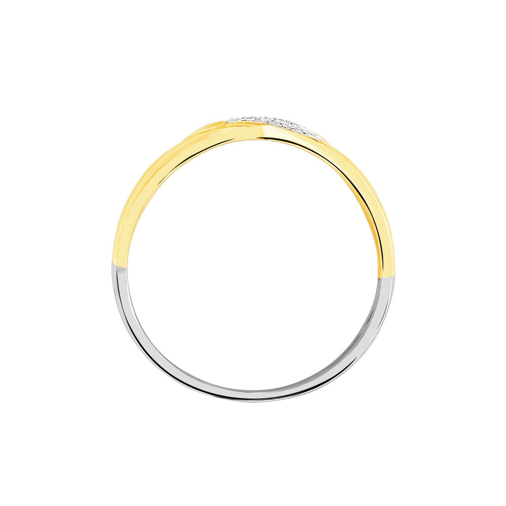 Bague Nesibe Or Tricolore Diamant - Bagues avec pierre Femme | Histoire d’Or