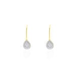Boucles D'oreilles Pendantes Ursanne Or Jaune Diamants - Boucles d'oreilles pendantes Femme | Histoire d&rsquo;Or