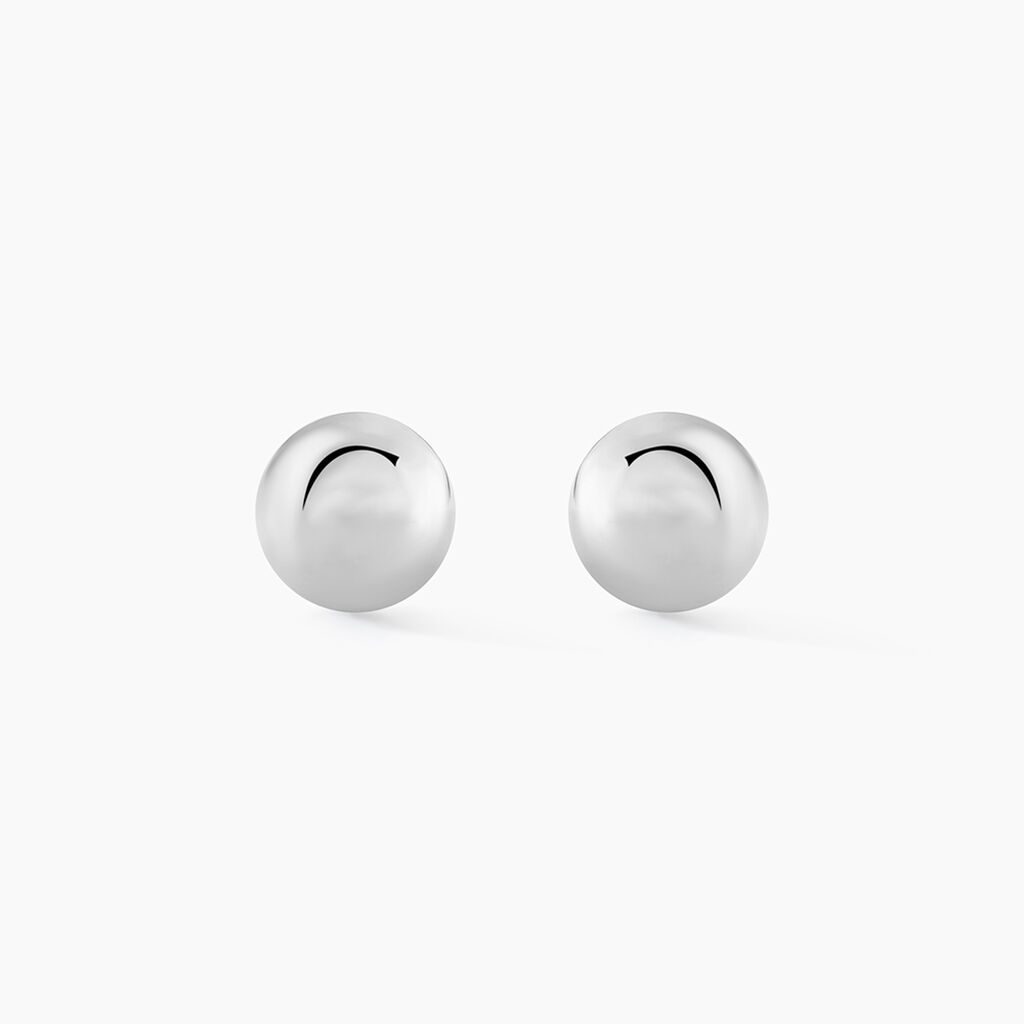 Boucles D'oreilles Puces Virgie Argent Blanc - Boucles d'oreilles fantaisie Femme | Histoire d&rsquo;Or
