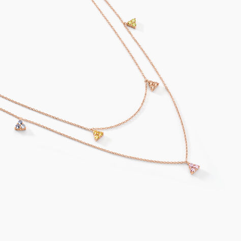 Collier Nimbe Argent Rose Oxyde De Zirconium - Colliers Femme | Histoire d&rsquo;Or