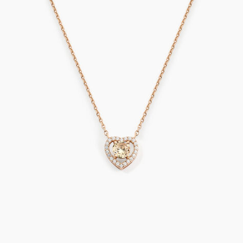 Collier Suzon Argent Rose Oxyde De Zirconium - Colliers fantaisie Femme | Histoire d’Or