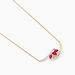 Collier Petale Or Bicolore Rubis Et Diamant - Colliers Femme | Histoire d’Or