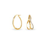 Cr&eacute;oles Ianis Or Bicolore - Boucles d'oreilles cr&eacute;oles Femme | Histoire d&rsquo;Or