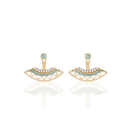 Bijoux D'oreilles Zoila Plaqué Or Jaune Oxyde De Zirconium - Boucles d'oreilles fantaisie Femme | Histoire d’Or