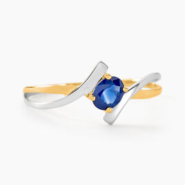 Bague Rosmunda Or Bicolore Saphir - Bagues solitaires Femme | Histoire d’Or