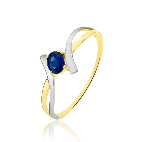 Bague Rosmunda Or Bicolore Saphir - Bagues solitaires Femme | Histoire d’Or