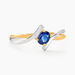 Bague Rosmunda Or Bicolore Saphir - Bagues solitaires Femme | Histoire d’Or
