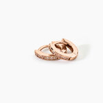 Cr&eacute;oles Rio Argent Rose Oxyde De Zirconium - Boucles d'oreilles cr&eacute;oles Femme | Histoire d&rsquo;Or