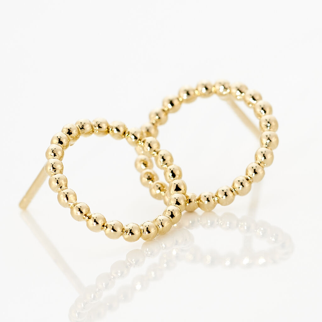Boucles D'oreilles Puces Abigael Plaqué Or Jaune - Boucles d'oreilles fantaisie Femme | Histoire d’Or
