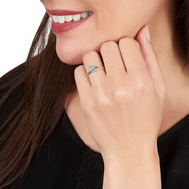 Bague Melyahae Or Blanc Topaze Et Diamant - Bagues solitaires Femme | Histoire d’Or
