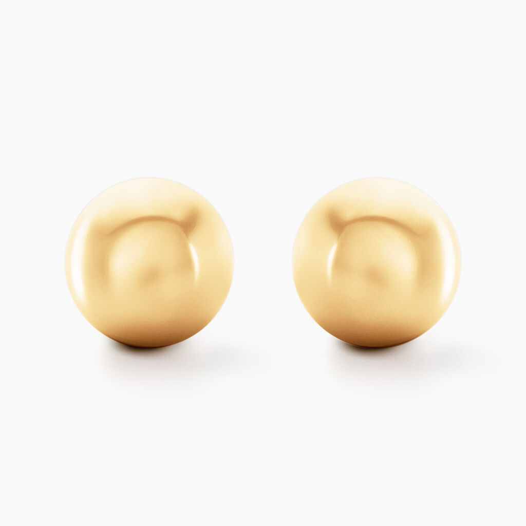 Boucles D'oreilles Puces Fidelia Boule Or Jaune - Clous d'oreilles Femme | Histoire d&rsquo;Or
