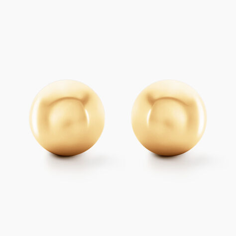Boucles D'oreilles Puces Fidelia Boule Or Jaune - Clous d'oreilles Femme | Histoire d&rsquo;Or