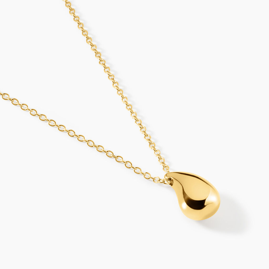 Collier Sibille Acier Jaune - Bijoux sans pierre Femme | Histoire d&rsquo;Or