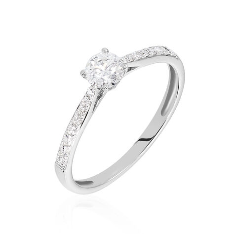 Bague Solitaire Hemera Or Blanc Diamant - Bagues solitaires Femme | Histoire d’Or