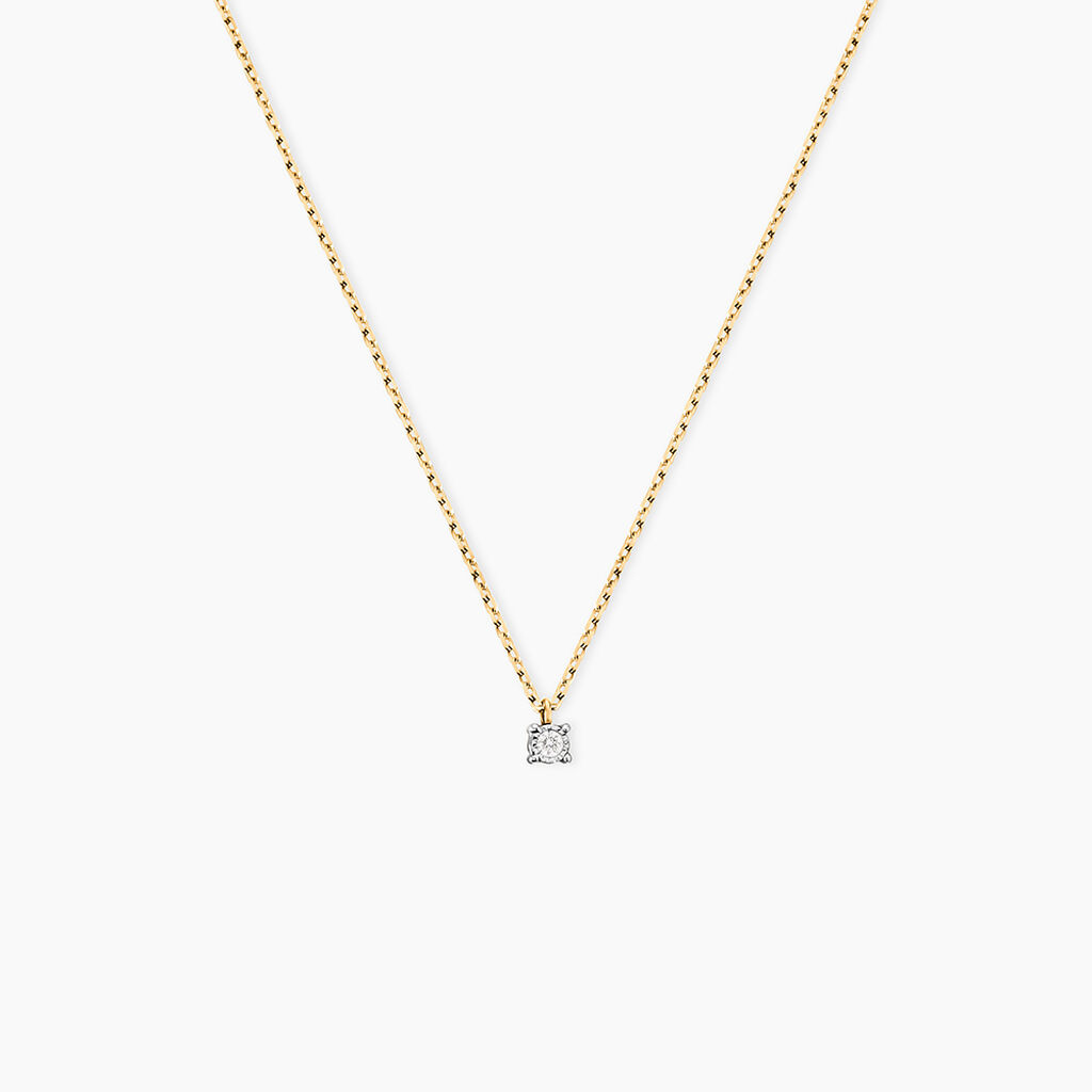 Collier Mei Or Jaune Diamant - Colliers Femme | Histoire d&rsquo;Or