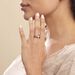 Bague Solitaire Ceramik Design Argent  Oxyde De Zirconium Et Céramique - Bagues solitaires Femme | Histoire d’Or